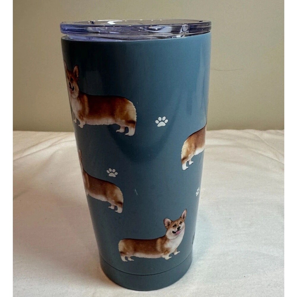 Welsh Corgi SERENGETI 16 Oz. Stainless Steel, Vacuum Insulated Tumbler & Lid